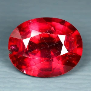 4,02 ct Weltklasse Oval (10,68 x 8,56 mm) Mosambik Taube Blutroter Rubin Stein - Bild 1 von 3