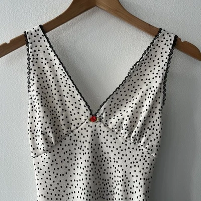 Vestido grunge de hadas caprichoso a lunares Y2K. XS. Encaje. Foto 1 de 4