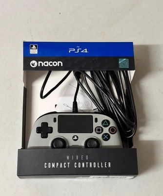 Nacon Official PS4 Wired Compact Controller - Grey - Image 1 of 4