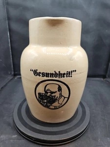 Antique Stroudsburg PA NYC Brewing Gesundheit Malt Stoneware Pitcher 1920s 2.5L - Picture 1 of 11