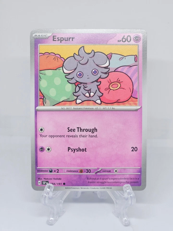 084/191 ESPURR | COMMON | SURGING SPARKS POKEMON CARD - Image 1 of 1