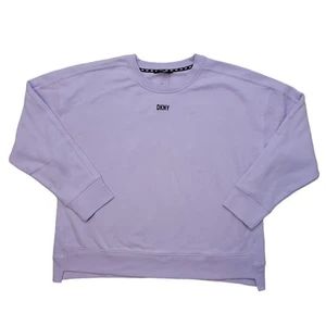 DKNY Women's Soft Long Sleeve Crewneck Comfy Fleece Sweatshirt - Picture 1 of 5