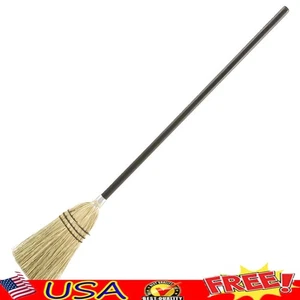 Heavy Duty Lobby Broom 38 Inch Sturdy Wooden Handle Corn Fill Bristles New - Picture 1 of 3