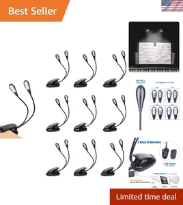 Portable 10 Pack Music Stand Lights - USB & Battery Powered - Picture 1 of 9