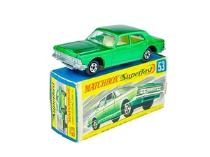 Matchbox Lesney Superfast MB53 Green Ford Zodiac MK IV w/G Style Box - Picture 1 of 14