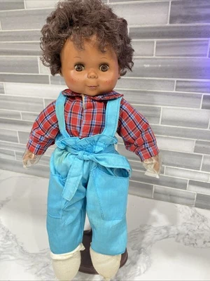 🤎Винтажная черная кукла 1956 CitiToy — 14 дюймов плюшевая  - Изображение 1 из 4