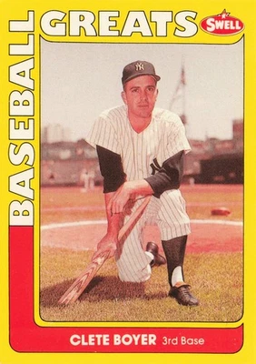 SWELL Baseball Greats 1990 Impel CLETE BOYER #109 - Image 1 of 2