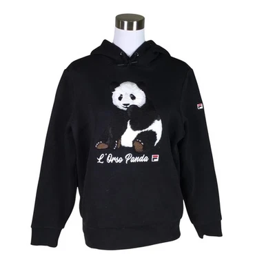 Fila Niño Unsex Niño Niña Negro Sudadera con Capucha Panda Pullover Informal Deporte 9-10 Años Foto 1 de 4