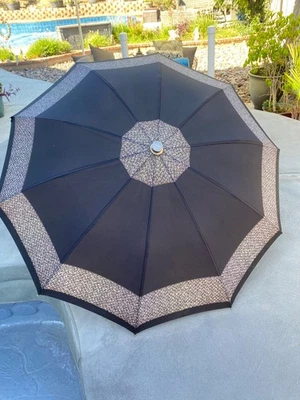 Vintage Knirps Telescoping Umbrella Grey Black All Metal Handle & Cap & Frame - Image 1 of 4