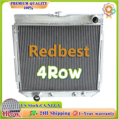 Radiador de 4 filas para Ford Falcon Mustang Torino Maverick Mercury Cougar 1967-1970 Foto 1 de 4