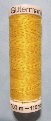 Gutermann Sew-All Thread GOLDENROD 100% Polyester 100m - 110yds/vgs - Image 1 of 2