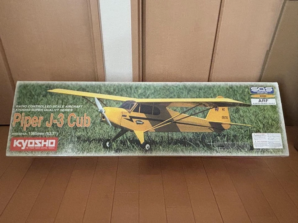 Kyosho Piper J-3 Cub Arf Rc Airplane 40 Size Balsa Wood Trainer Scale Model - Image 1 of 4