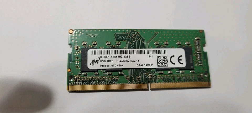 Micron 8GB DDR4 21300Mhz PC4-2666V Laptop SO-DIMM RAM Memory - Immagine 1 di 1
