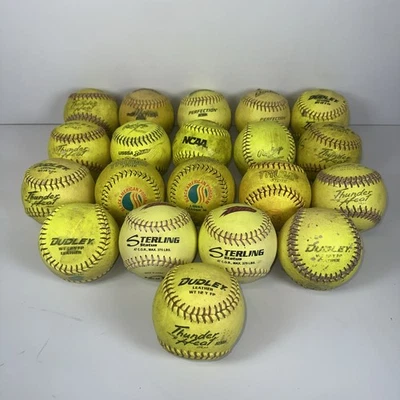 20 bolas de softbol de 12 pulgadas Dudley Thunder Heat Baden Perfection Rawlings Trump NFHS Foto 1 de 4