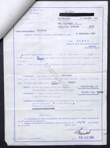 Pubblicità Fattura S.A.R.P.I. - Motoscooter Piaggio Vespa 125 - 1960 - Foto 1 di 2