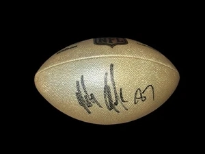 ROB GRONKOWSKI Signed GOLD NFL FOOTBALL NEW ENGLAND PATRIOTS JSA SUPER BOWL TE - Picture 1 of 1