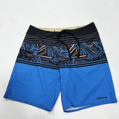 Patagonia Board Shorts Hombres Azul Sin Forro Natación Senderismo Ligero 9” Entrepierna Talla 34 Foto 1 de 4