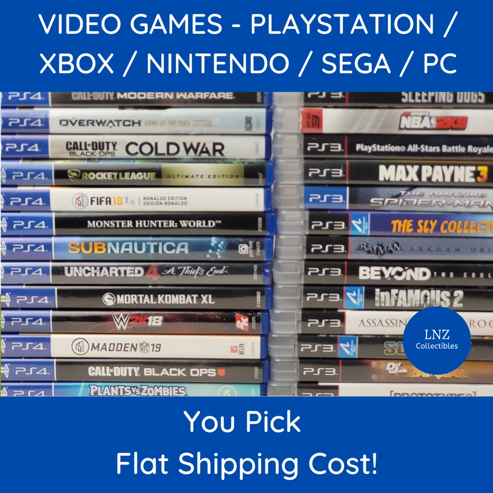 Playstation Xbox Nintendo Sega Videospiele PS2 PS3 PS4 Wii PC *Sie wählen aus - LESEN* - Bild 1 von 1