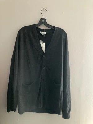 Cárdigan de hombre Calvin Klein extra fino de lana marina gris oscuro con botones XXL NUEVO CON ETIQUETAS Foto 1 de 4
