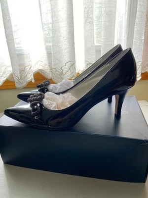 Anne Klein Westford charol negro mujer talla 7,5 Foto 1 de 4