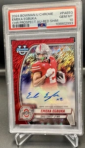 🔥 2024 Bowman Chrome Emeka Egbuka Auto Rookie #2/5 Autograph PSA 10 Buccaneers - Bild 1 von 2