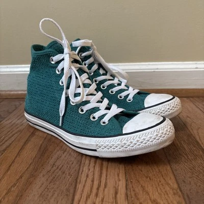 CONVERSE CHUCK TAYLOR ALL STAR HIGH SPACER MESH SHOES Men 7 Women 9 TEAL Green - Image 1 of 4