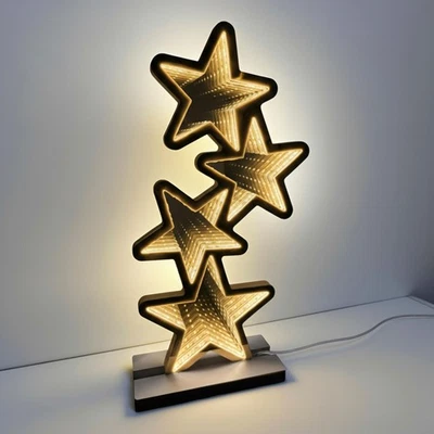 Infinity Deko Leuchte Sterne 41cm 117 LED - Weihnachten Advent Tisch Aufsteller - Bild 1 von 4