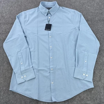 Camisa Mizzen+Main Sotavento Para Hombres Grande Azul Claro Ajuste Vestido Rendimiento Foto 1 de 4