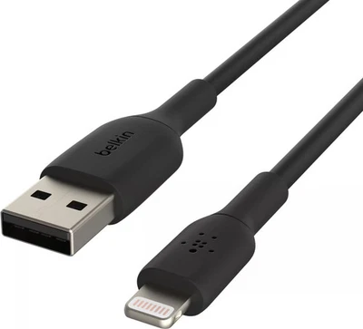 Belkin - Cable BOOSTCHARGE Lightning a USB-A 3,3 pies - Negro Foto 1 de 2