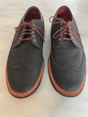 Alden Shoes, Earth Chamois Wing Tip, Size 9.5 EEE, Barrie Last - Image 1 of 4
