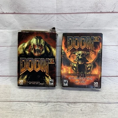 Doom 3 + Expansion Pack Resurrection of Evil (sealed) PC Cib *mint Discs* Read - Image 1 of 4
