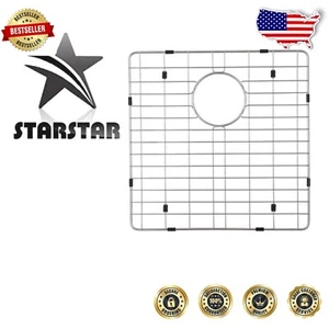 Kitchen Sink Grid - Silver Protector with Soft Bumpers for Drainage - Picture 1 of 2