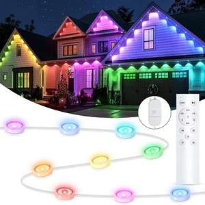 Brightever Permanent Outdoor Lights, RGBW Outdoor Lights 105FT with 50 LED Ea... - Picture 1 of 7