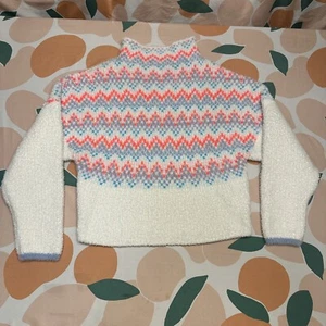 Anthropologie Pilcro Fair Isle Sweater Women’s Small Colorful Athleisure Mock - Picture 1 of 11