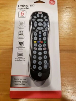 New GE Universal Remote 6 Device Major Brands Programmable 24922 - Image 1 of 2