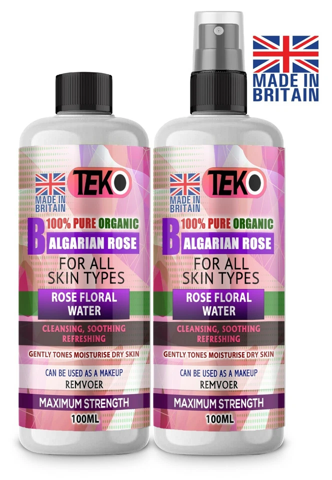 Rose Water 100% Pure Natural Bulgaria Origin Toner Cleanser, Moisturize Skin