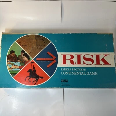 1968 Risk Game Parker Brothers Red Cards Complete Except For Rules Box Wear - Image 1 of 4