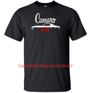1970 1971 1972 1973 CAMARO SS T-Shirt Car Silhouette 2nd Gen rs z28 70 71 72 73 - Picture 1 of 4