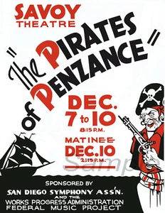 PP03 VINTAGE PIRATES OF PENZANCE THEATRE A2 POSTER PRINT - Picture 1 of 1