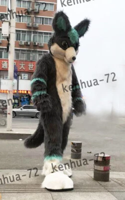 Disfraz de mascota de zorro husky de piel larga traje de Halloween juegos con disfraces #182 Foto 1 de 3