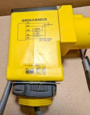 Banner Engineering Q45ULIU64BCR Ultrasonic Proximity Sensor, Analog, 47555 - Image 1 of 4