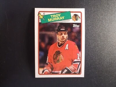 1988-89 Topps Hockey Troy Murray Card # 106 - Image 1 of 2