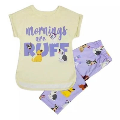 DISNEY DOGS PAJAMAS 2-PC SET GIRL SIZE 5/6 DISNEY STORE MORNINGS ARE RUFF NWT - Image 1 of 4