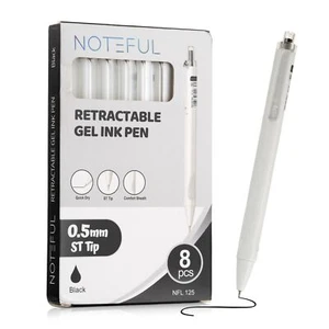 Retractable Click Gel Pens For Journaling Smooth Writing Black Gel Ink Fine P... - Picture 1 of 5