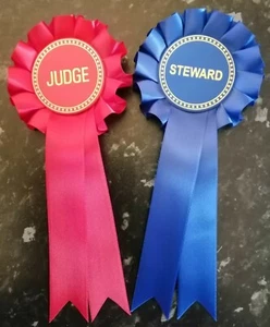 1 Set Of Judge and Steward Rosettes. Perfect for horse/dog shows etc - Picture 1 of 1