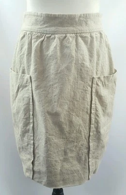 Falda lápiz Cartonnier Anthropologie Casetta dorada brillante 4 bolsillos grandes Foto 1 de 4