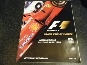 PROGRAMM EUROPA NURBURGRING GRAND PRIX GP F1 1996 MICHAEL SCHUMACHER HAKKINEN - Bild 1 von 9