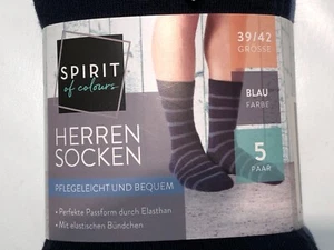 SPIRIT OF COLOURS ladies socks - 5 pack - blue size 35/38 - Picture 1 of 2