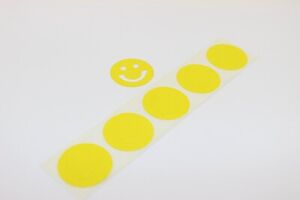 Lot of 50 Tanning Bed Body Stickers Yellow Smiley Face Tattoo