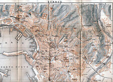 Genova 1898 piantina della città orig. acquasola Ponterotto Incrociati Dinegro 